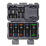 2-in-1 Impact Flip Socket Set, 12-Point, 5-Piece, Includes 4 Adapters and Case redirect to product page